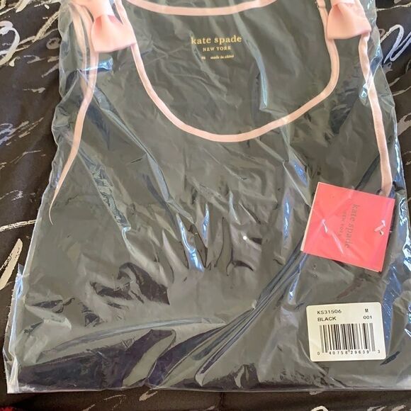 🆕 Kate spade modal jersey chemise black M - Picture 8 of 9